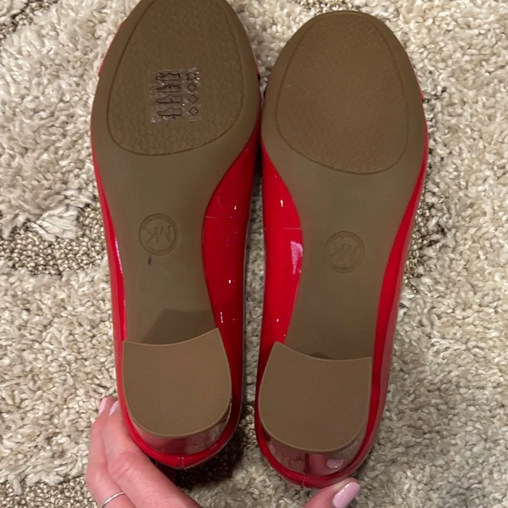 Michael Kors Red Heels with Silver Buckle - Picture 5 of 5